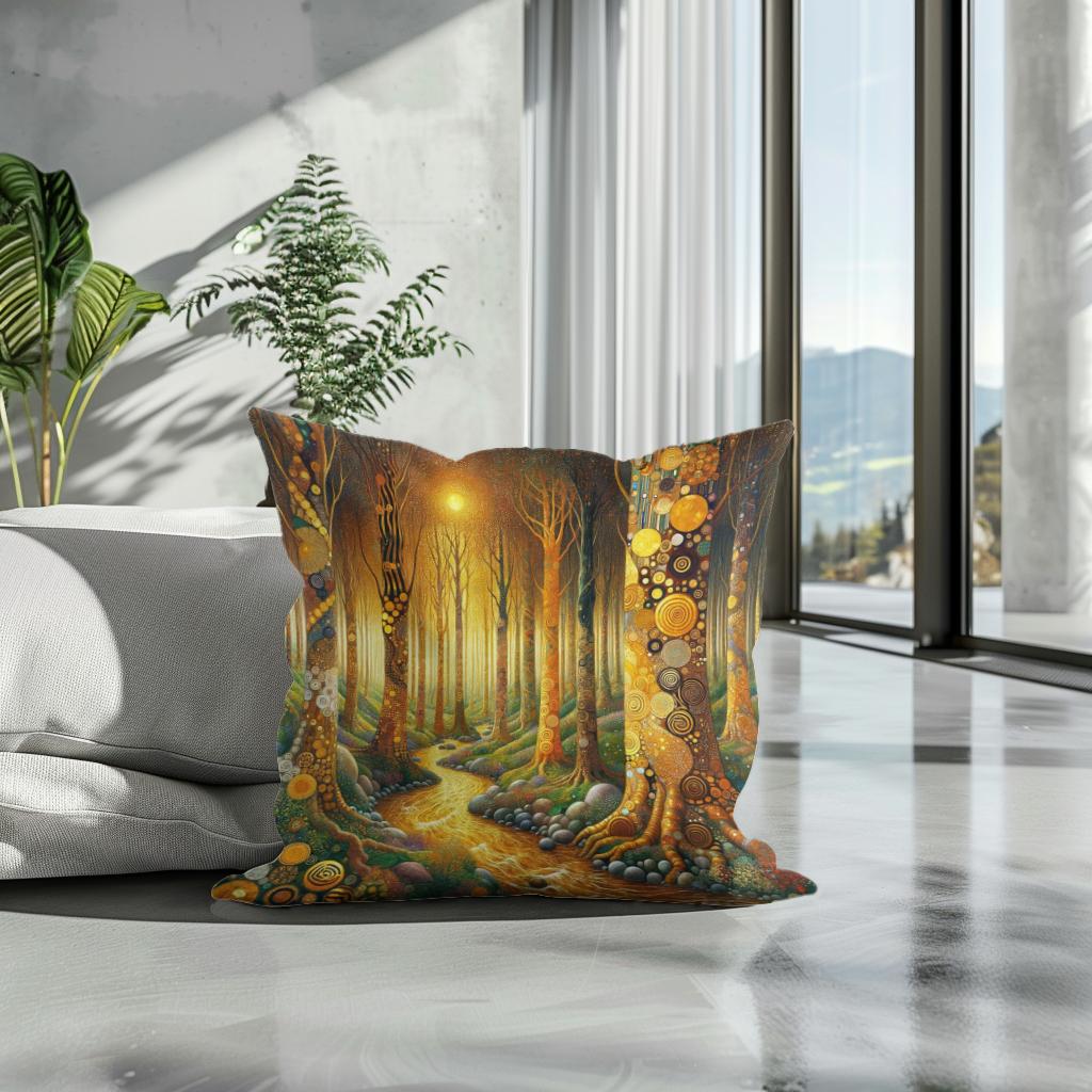 Enchanted Magical Forest Cotton Cushion