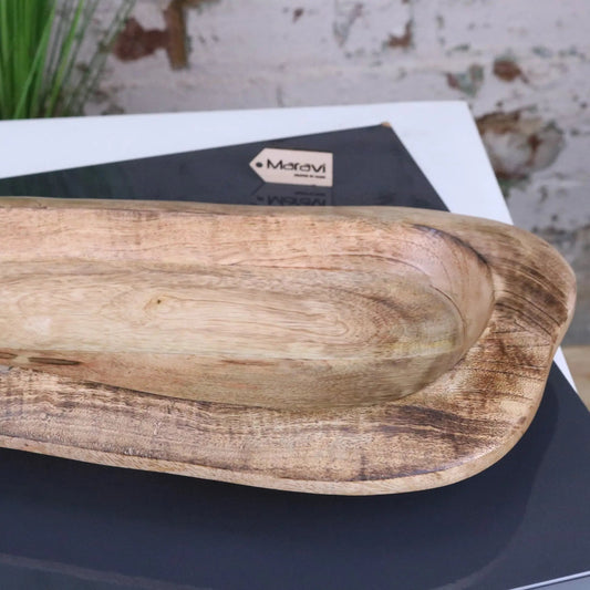 Nalita Wooden Dough Bowl Serving Dish 57cm