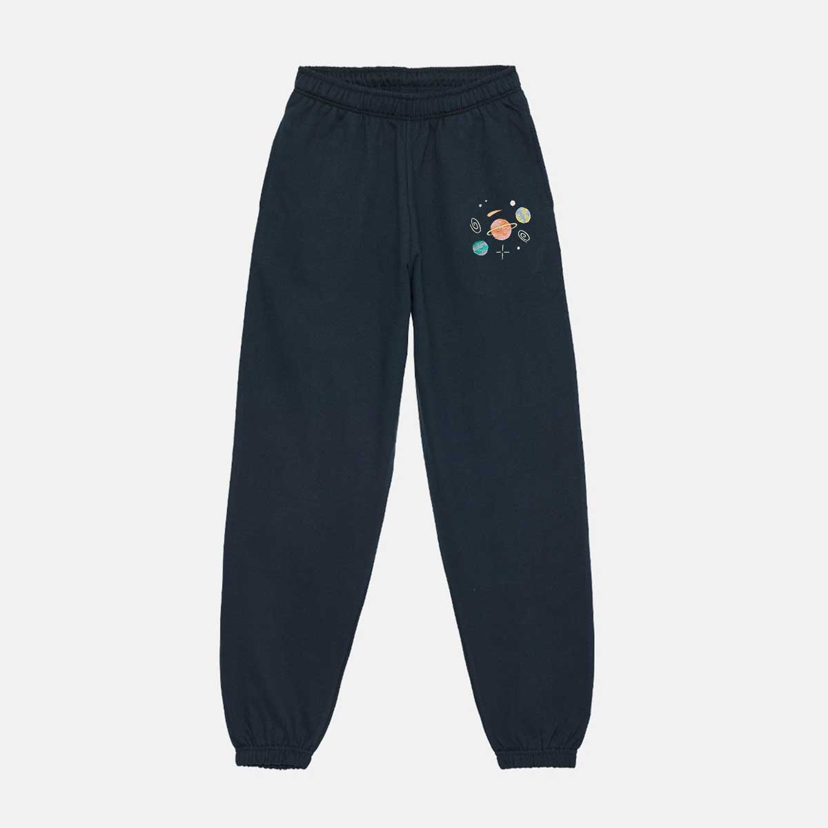 Planets Embroidered Joggers (Unisex)