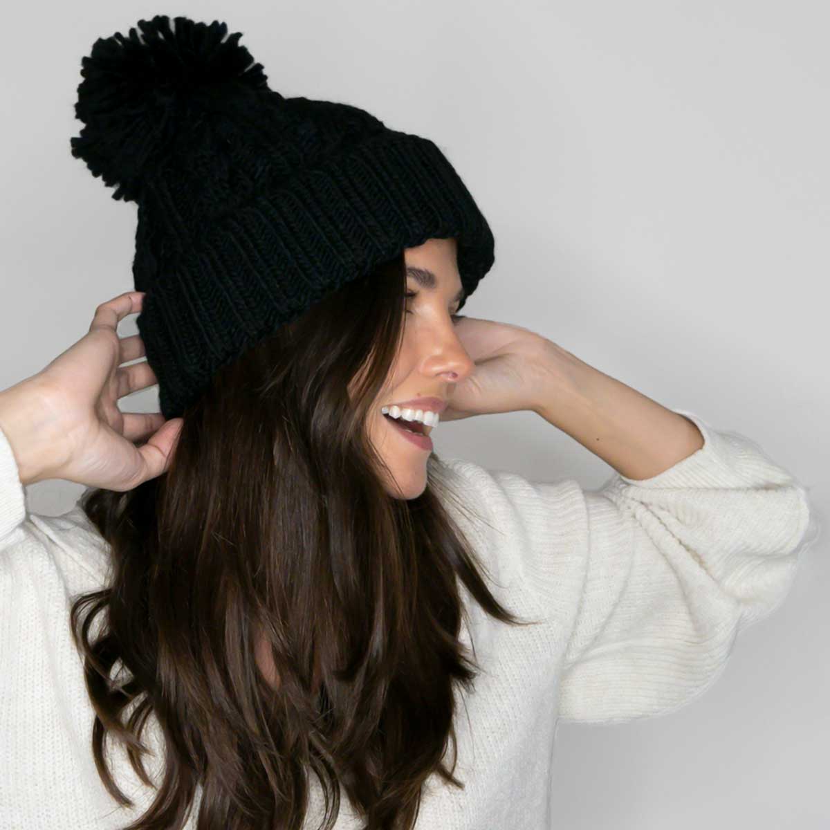 Navy No-Wool Woolly Beanie