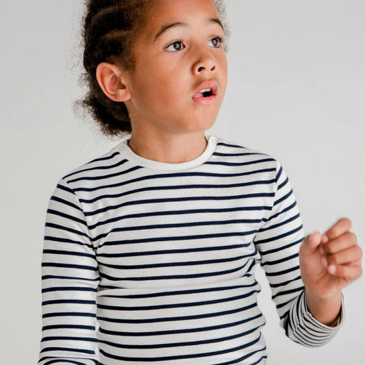 Navy Breton Stripe Top