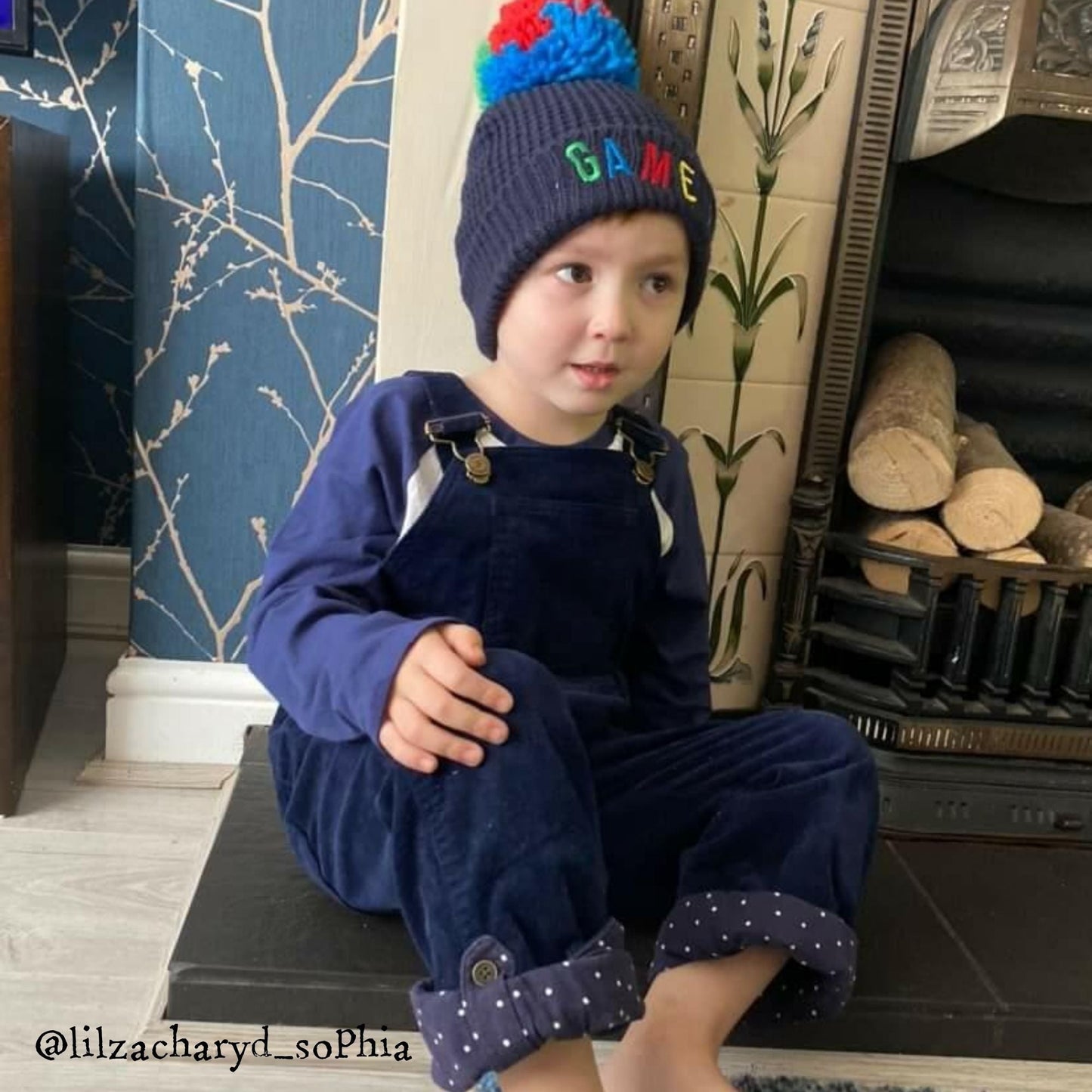 Navy Corduroy Dungarees