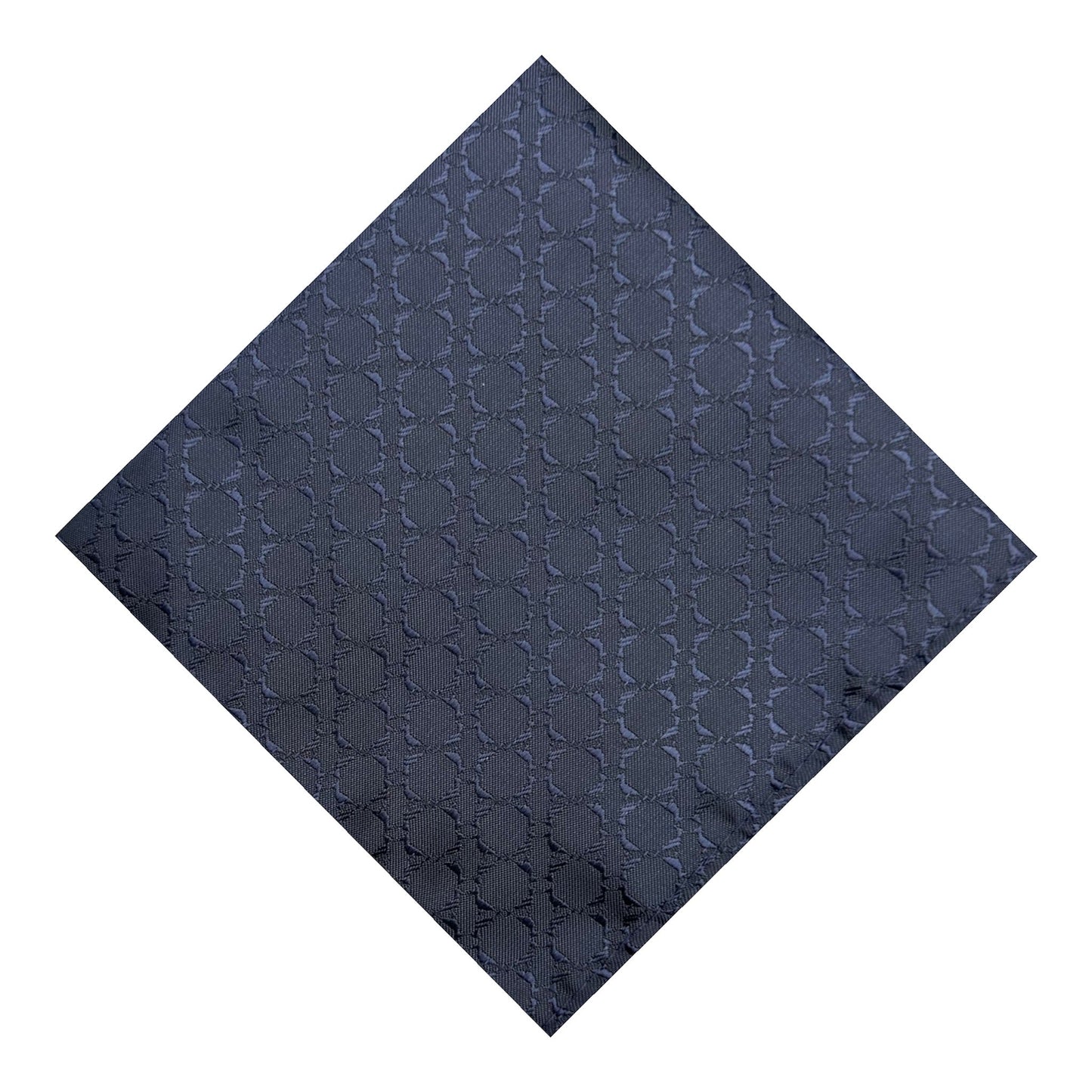 Navy Midnight Blue Textured Pocket Square