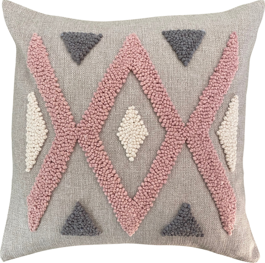 Punch Needle Cushion Cover - Ndebele Pattern 2
