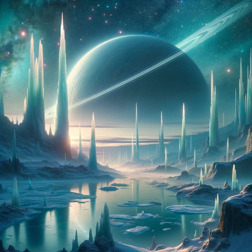 Nebula Ice Spires Canvas