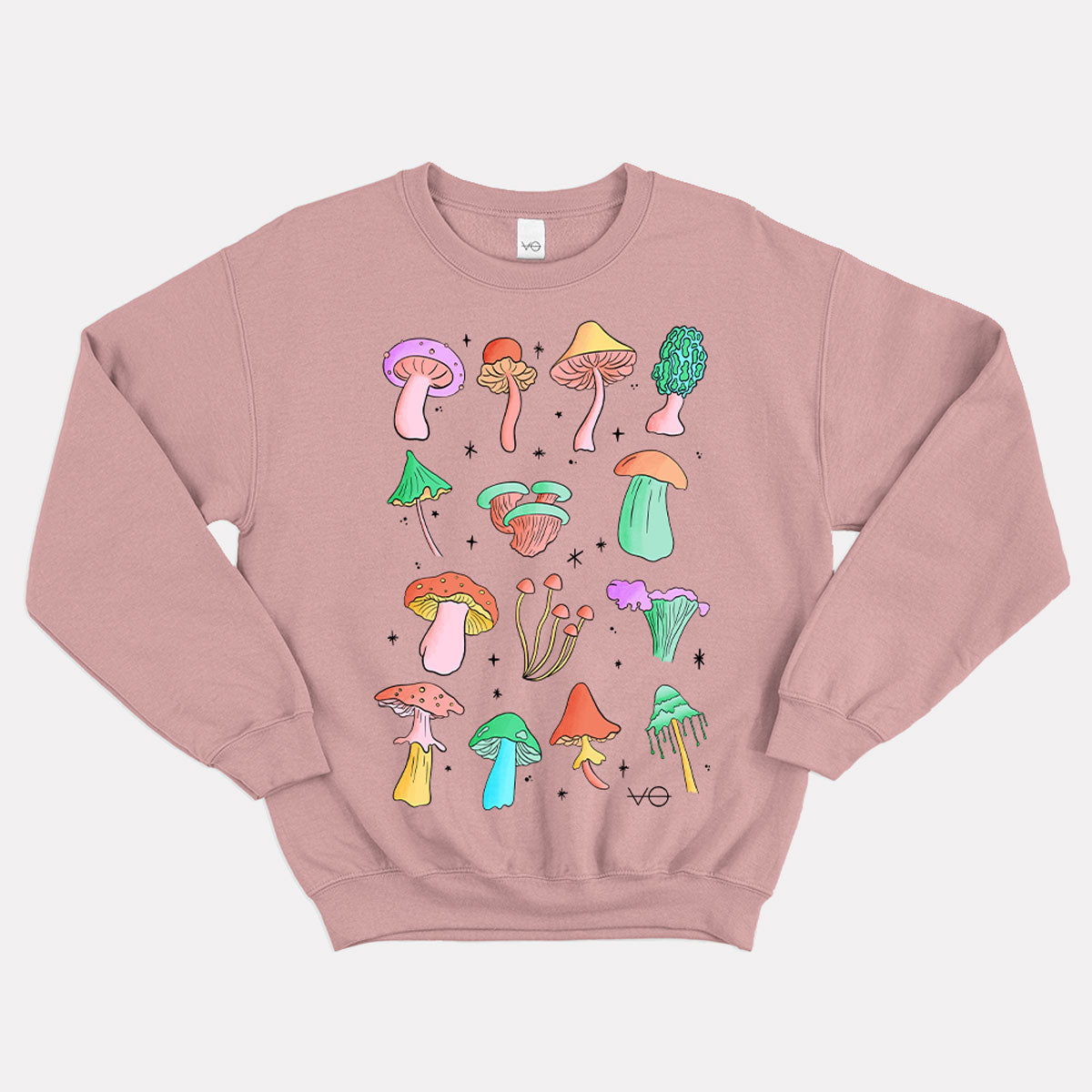 Neon Pastel Mushrooms Sweatshirt (Unisex)