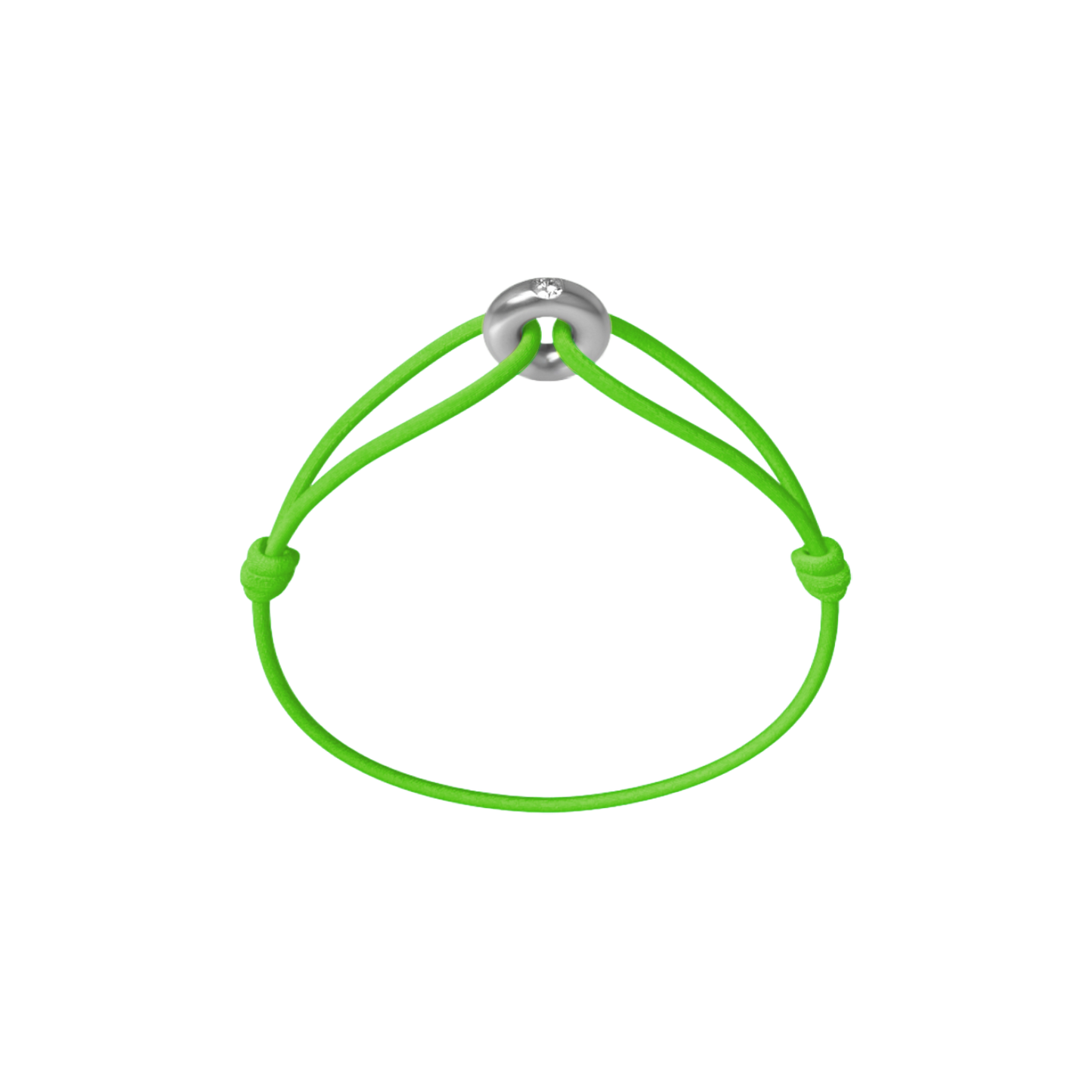 Mini Silver Soho Diamond Cord Bracelet