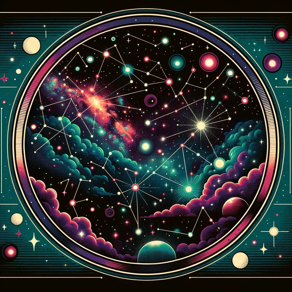 Neon Cosmos Pop Canvas