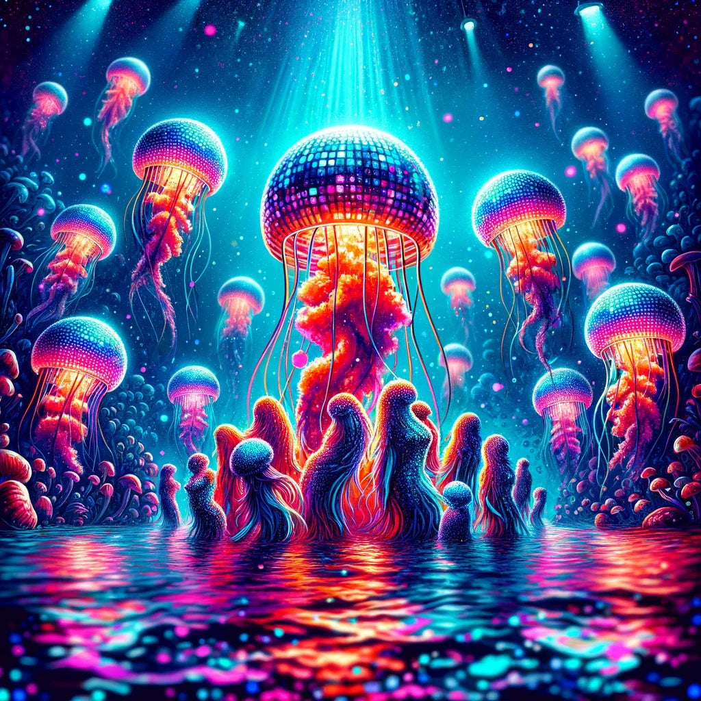 Neon Waves Canvas