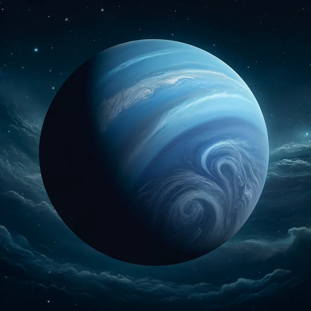 Neptune's Cosmic Majesty Canvas