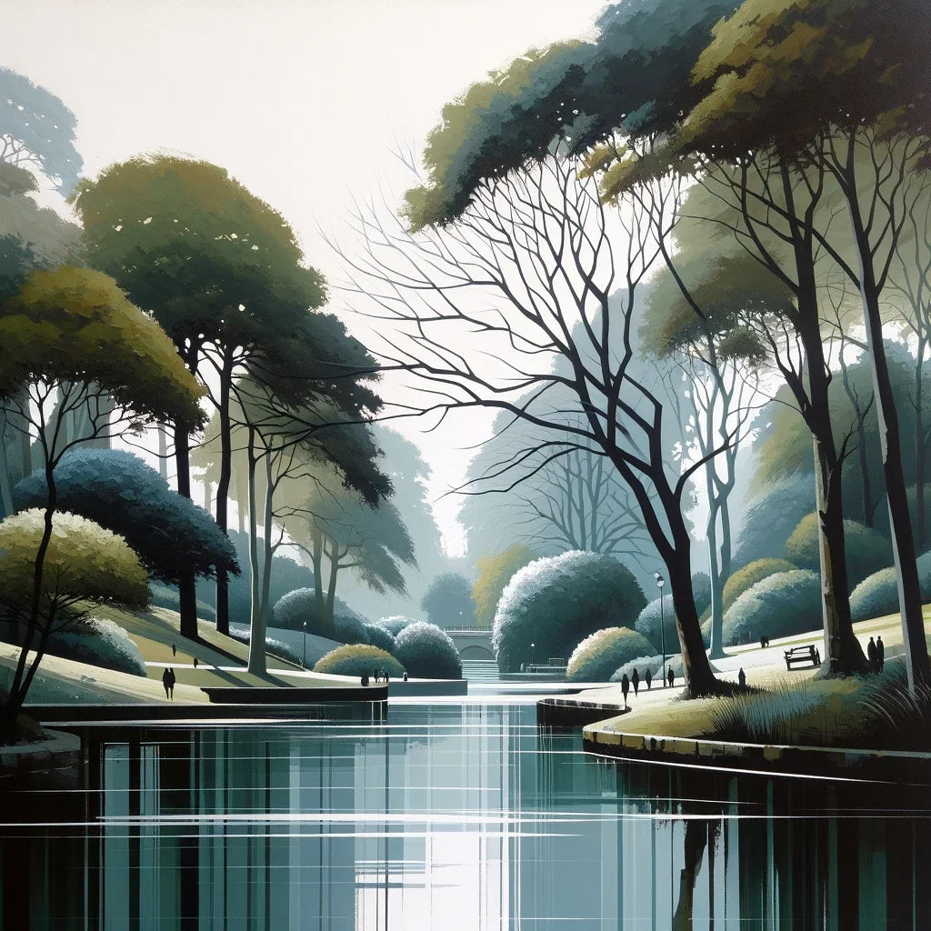 Newcastle Jesmond Dene Minimalist Calm Canvas