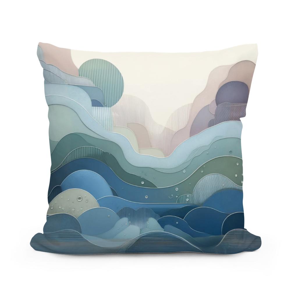 Tranquil Depths Cotton Cushion