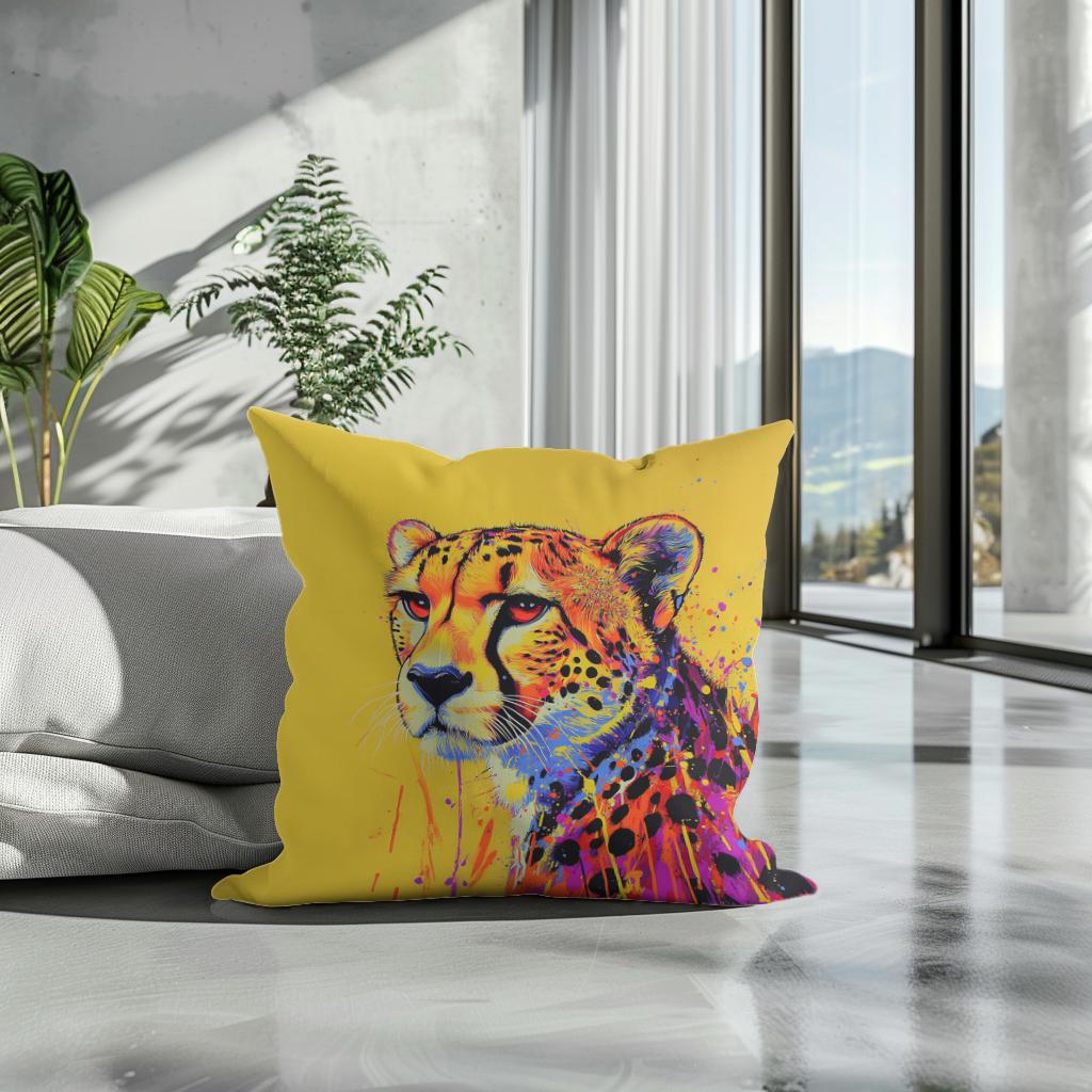 Cheetah Radiance Cotton Cushion