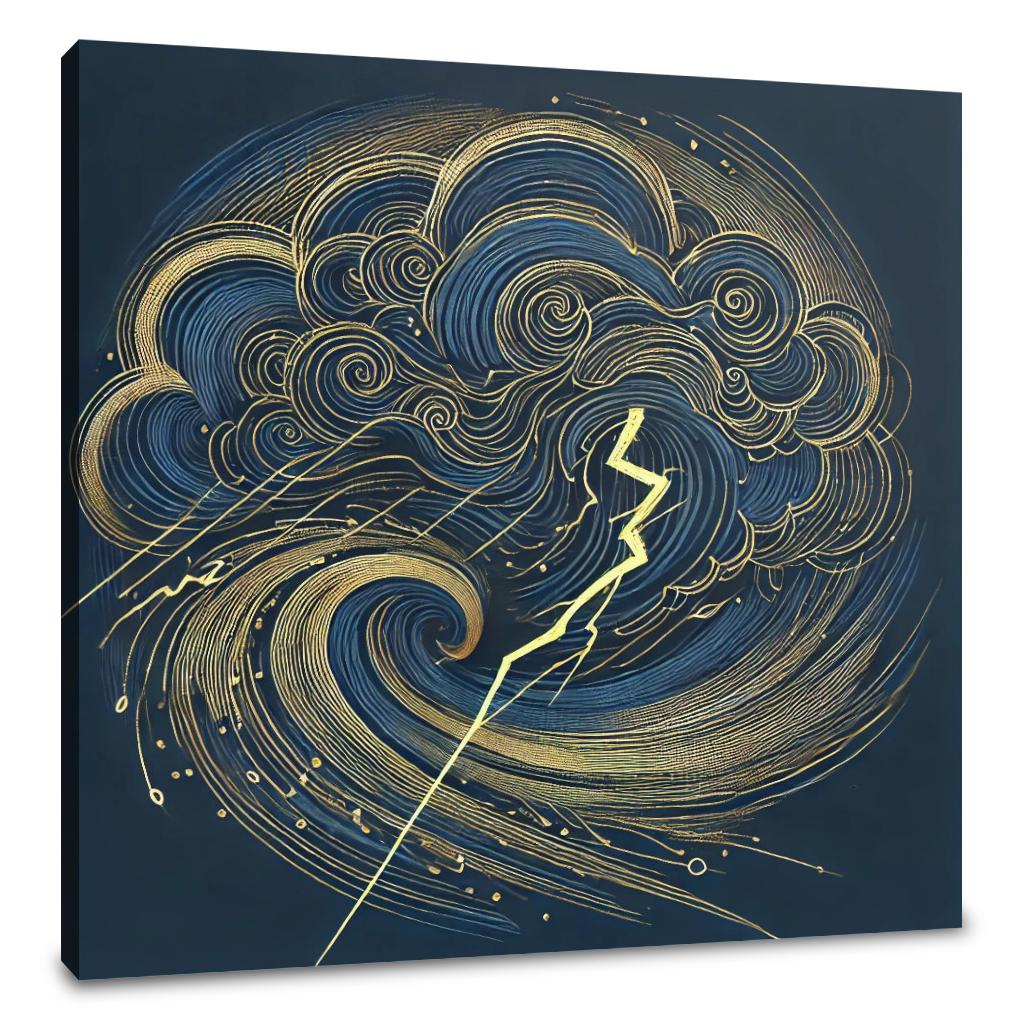 Golden Storm Canvas