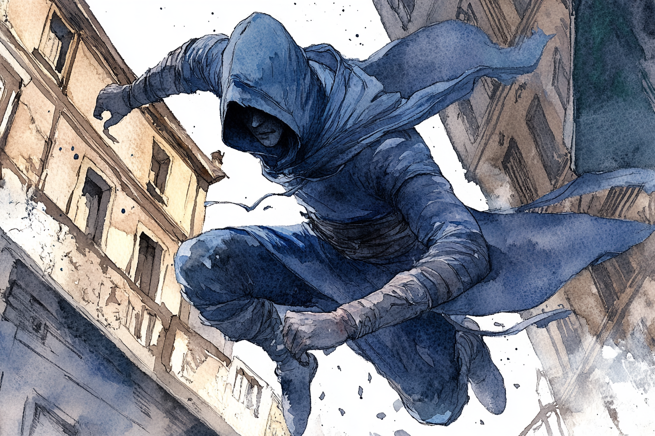 Night Chase Assassin Canvas