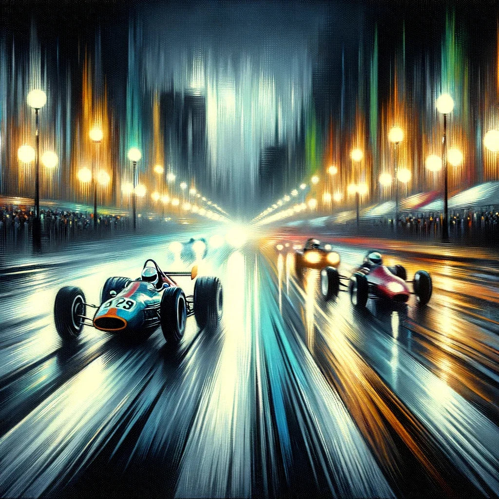Nighttime Street Racer Canvas