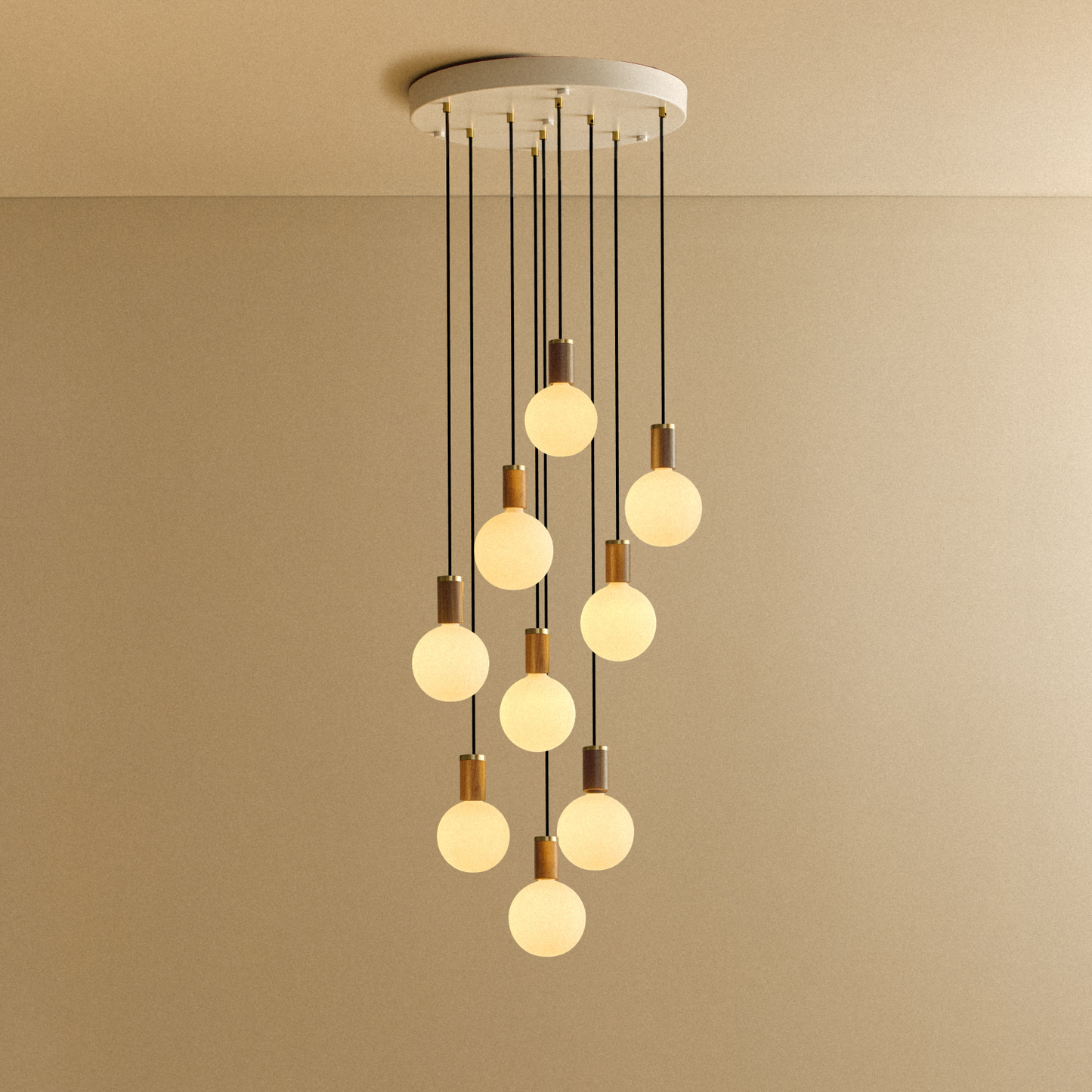 Nine Pendant in Walnut + Sphere IV