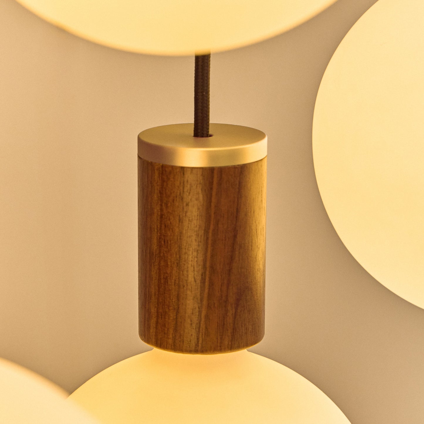 Oblo Pendant Light in Walnut
