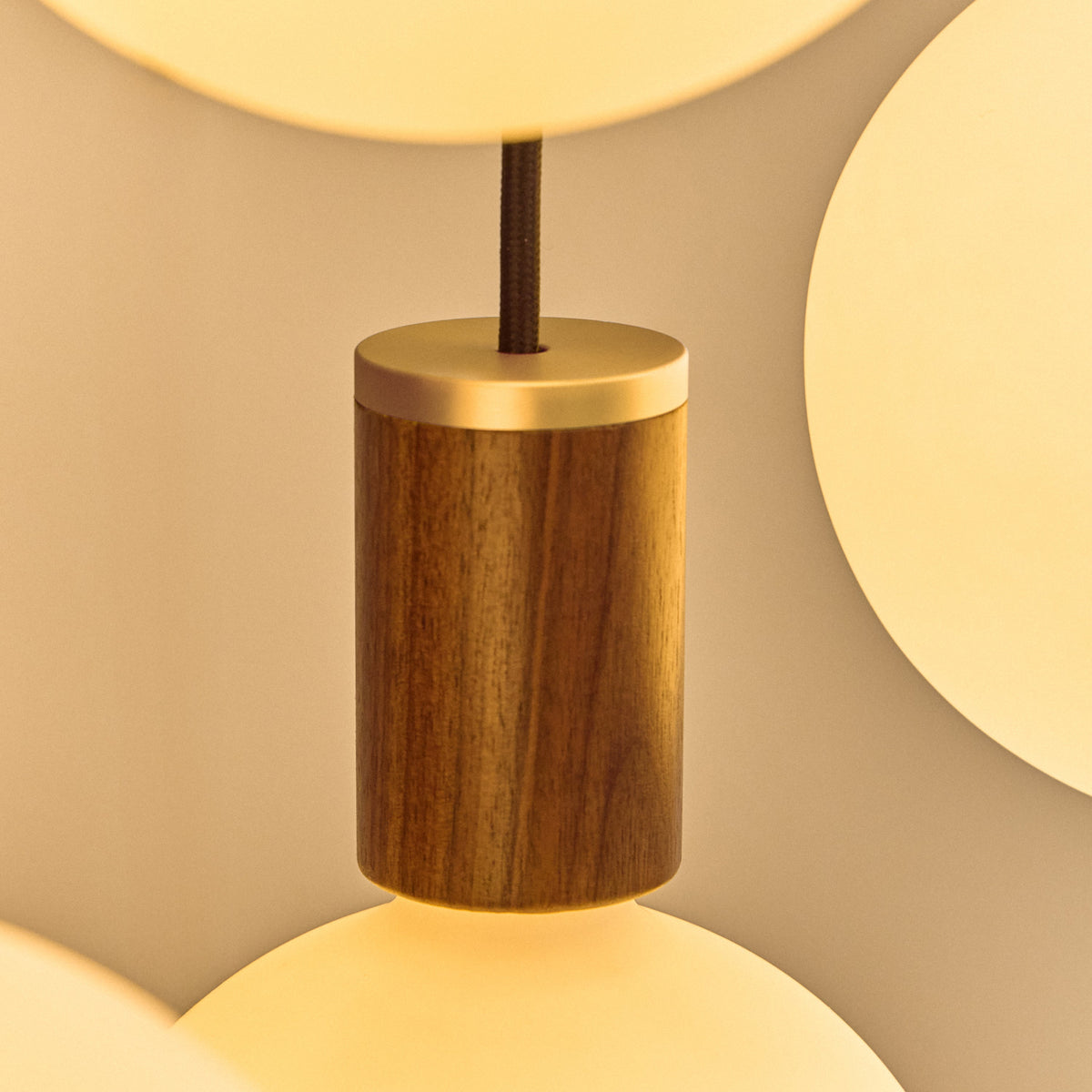 Sphere IV Pendant Light in Walnut