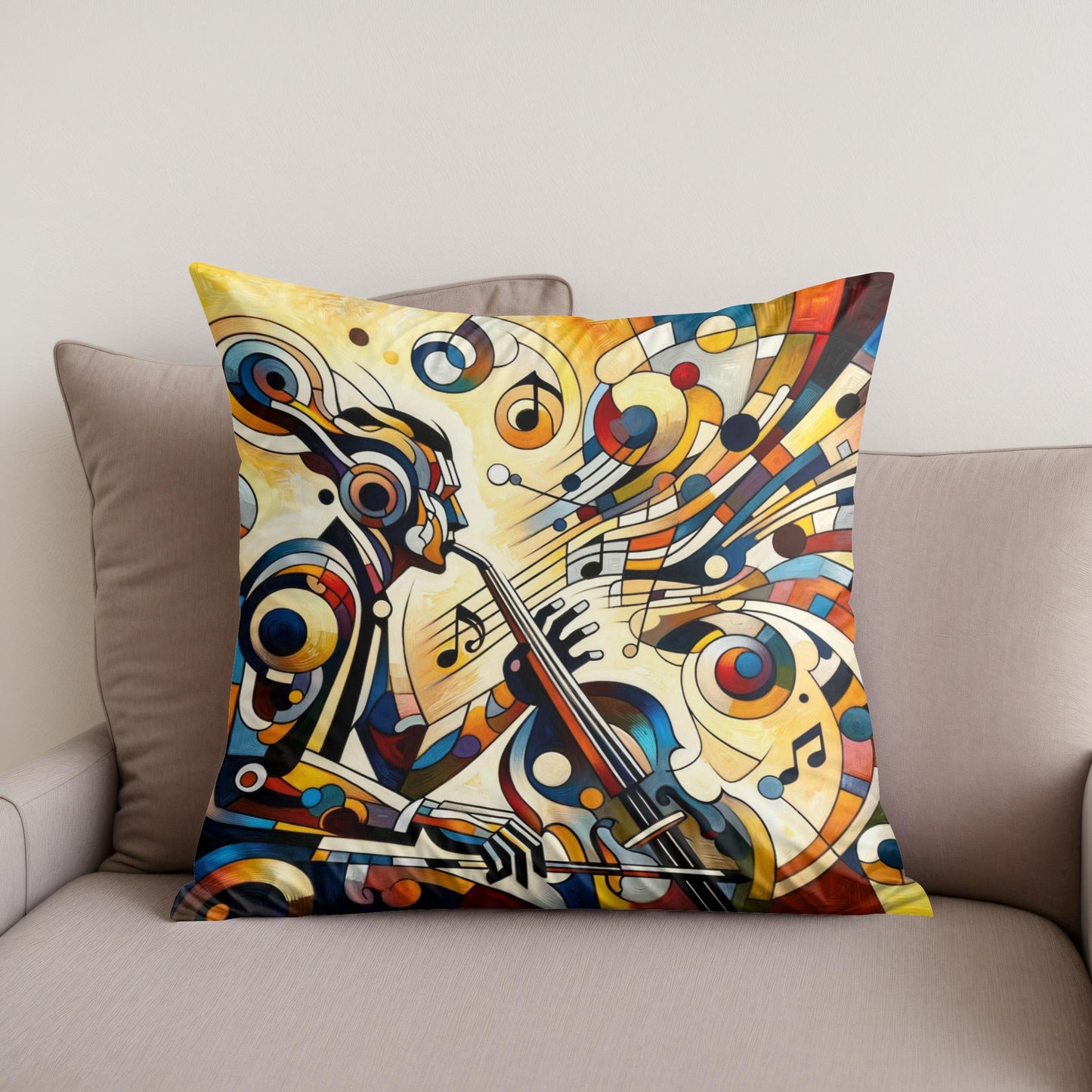 Abstract Rhythms Cotton Cushion