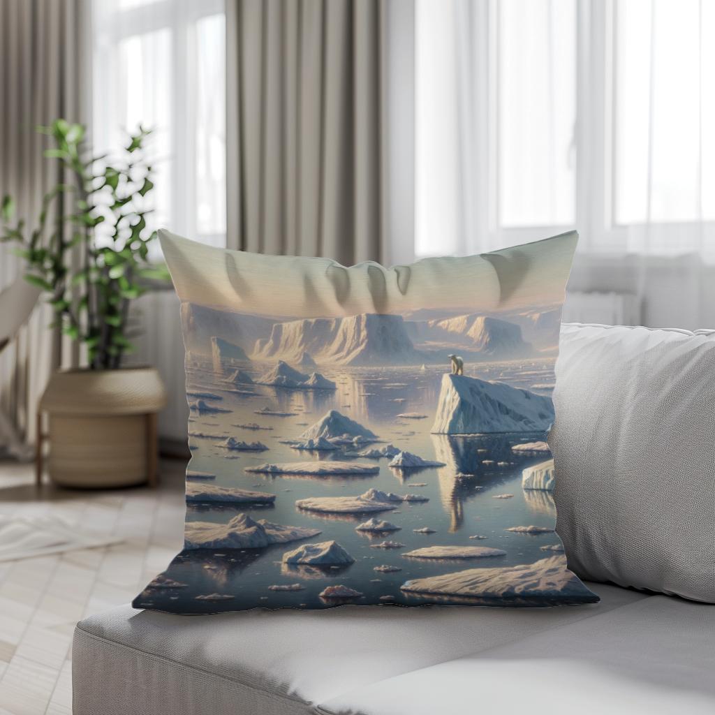 Arctic Elegance Cotton Cushion