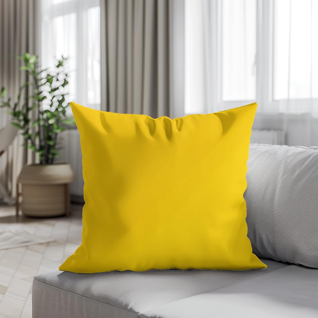 Pure Yellow Cotton Cushion
