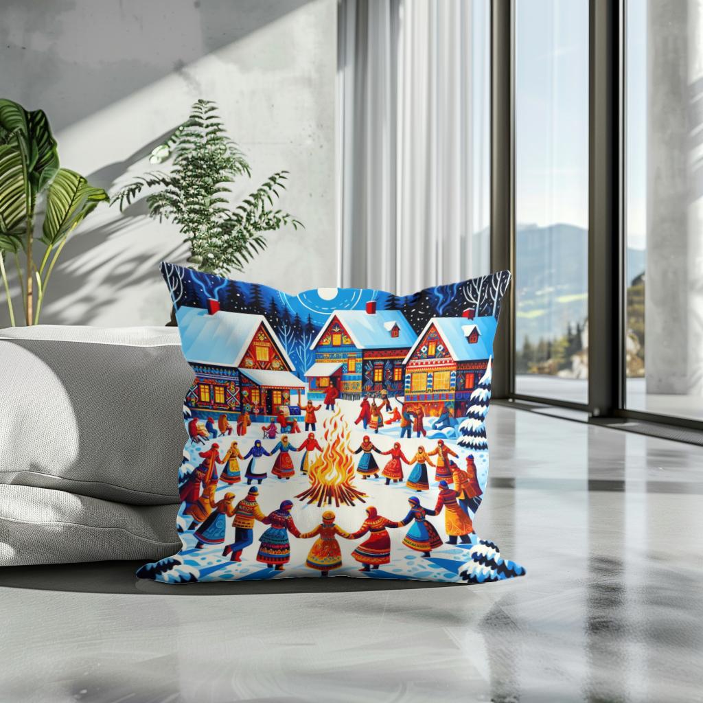 Winter Festival Warmth Cotton Cushion