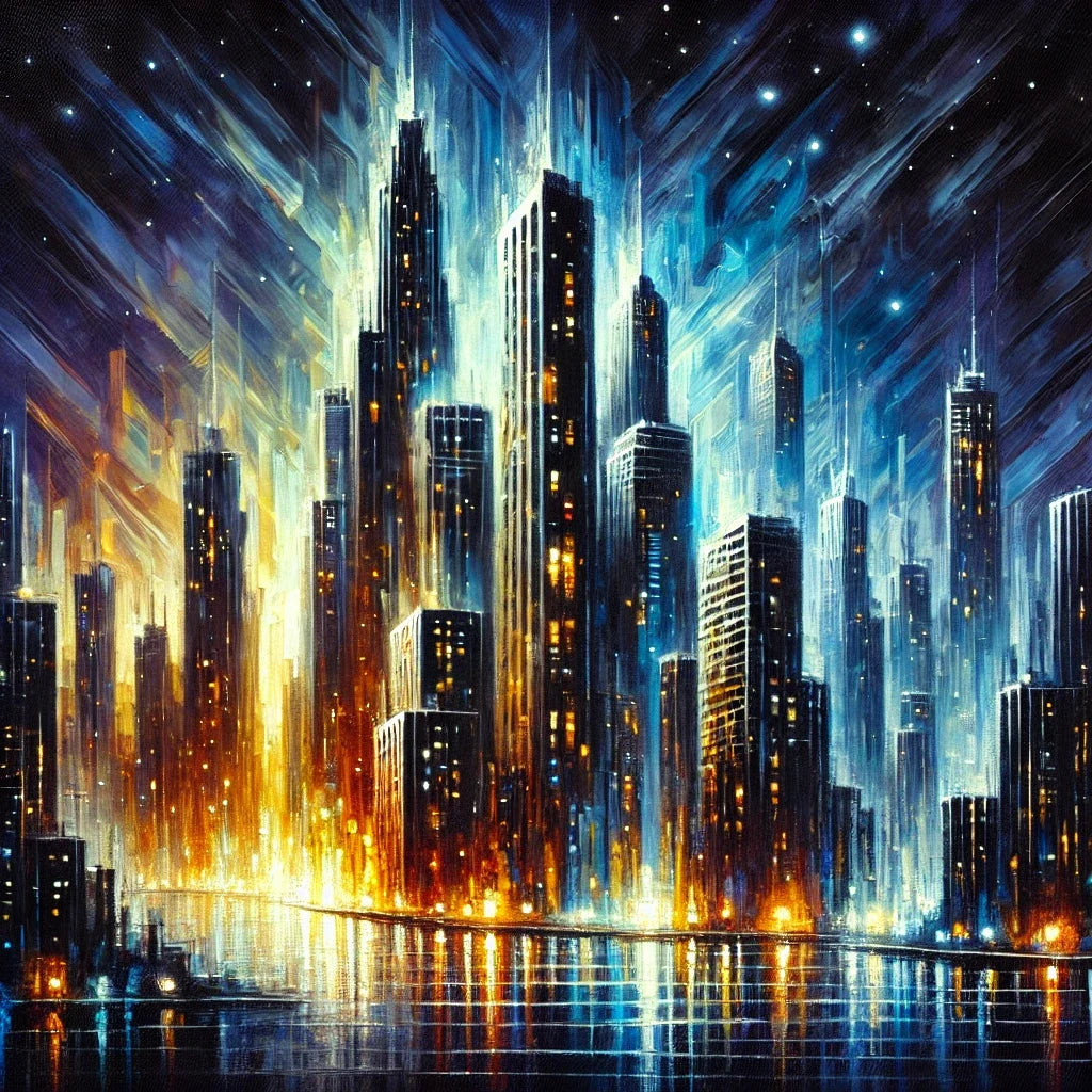 Nocturnal Skyline Canvas