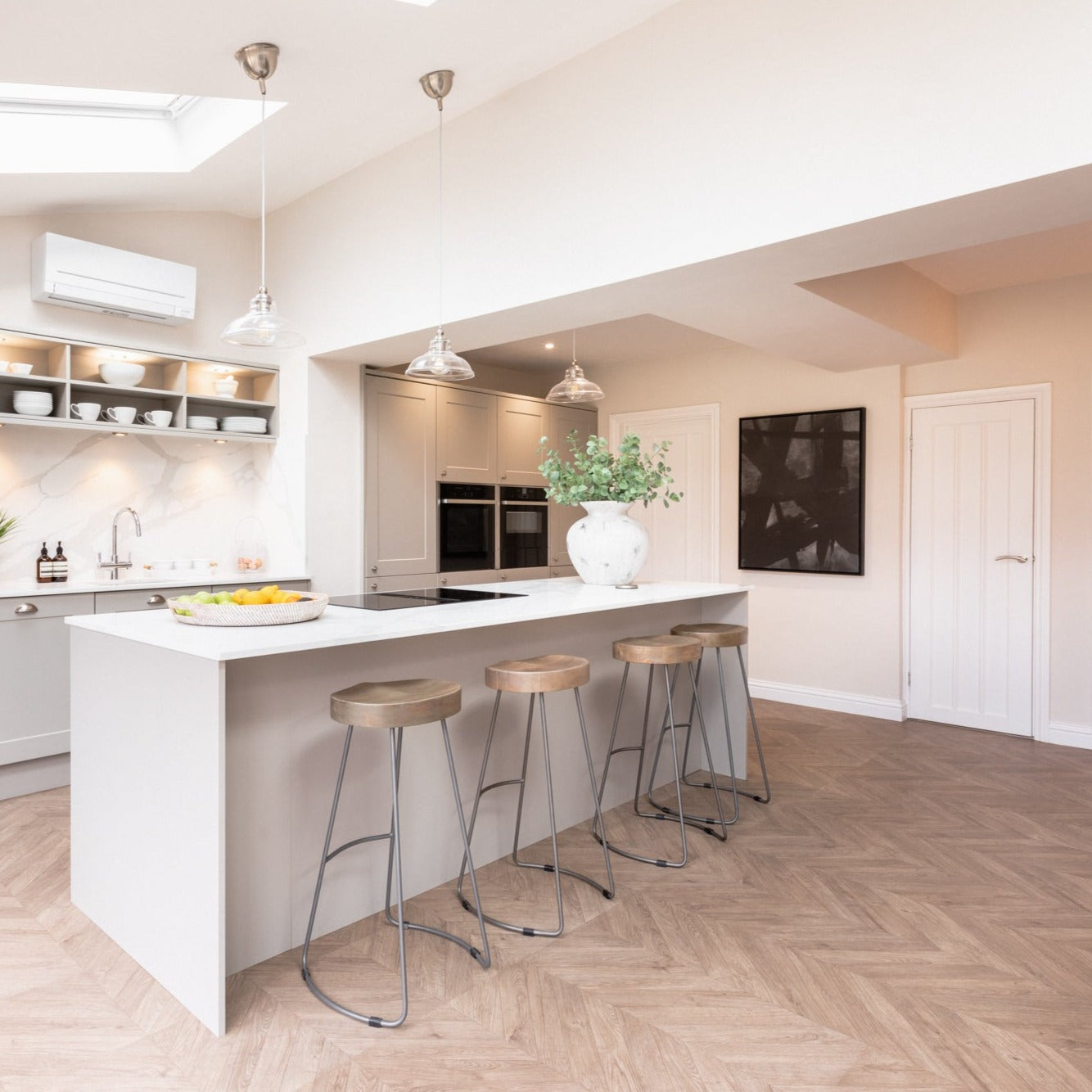 Noir I Portrait Framed Printed Canvas