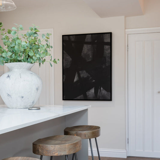 Noir I Portrait Framed Printed Canvas