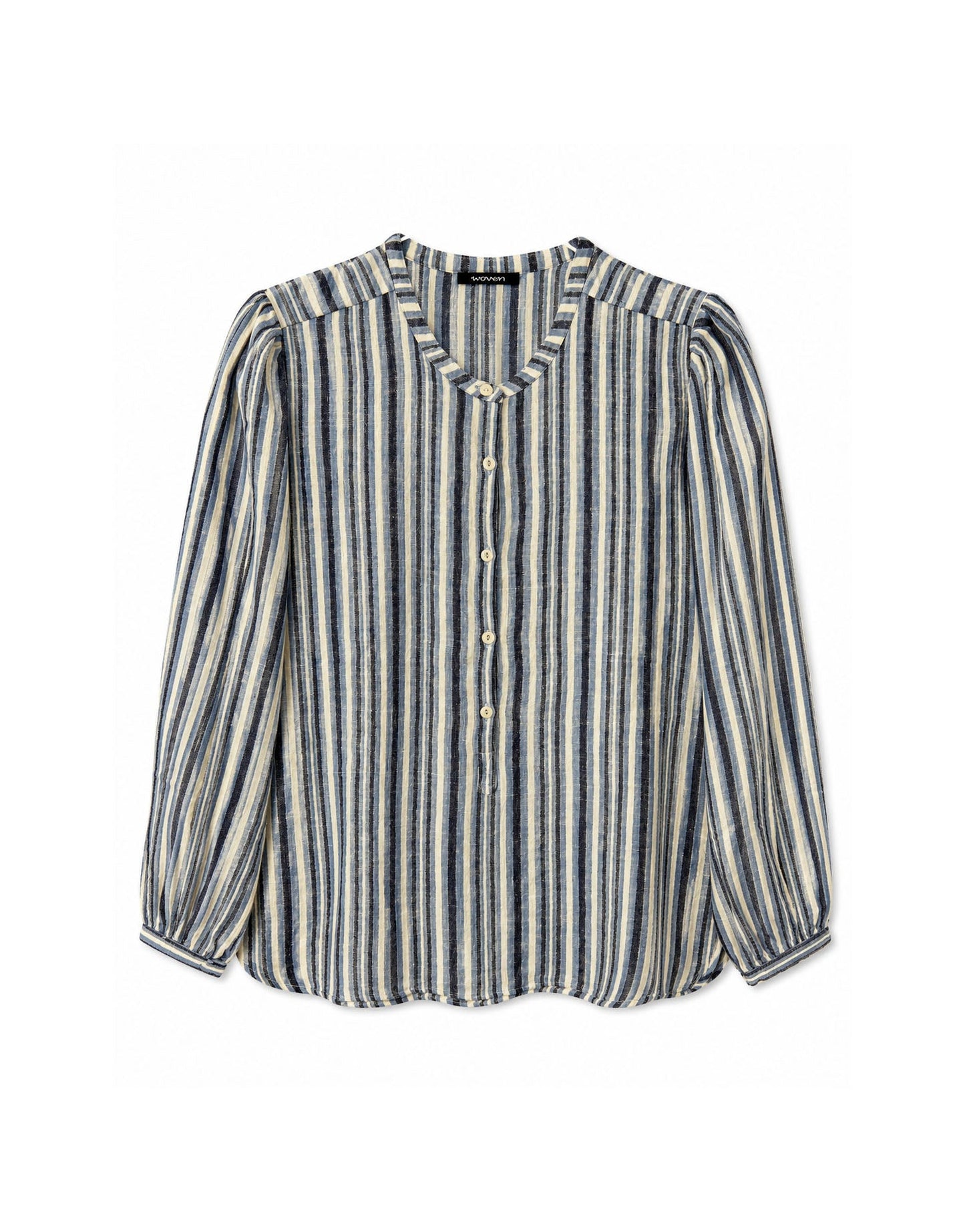 nora blouse | sargasso sea stripe | now £75 in the sale