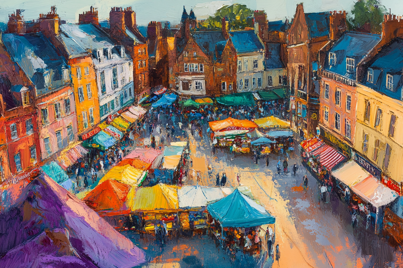 Norwich Market Sunset Blanket