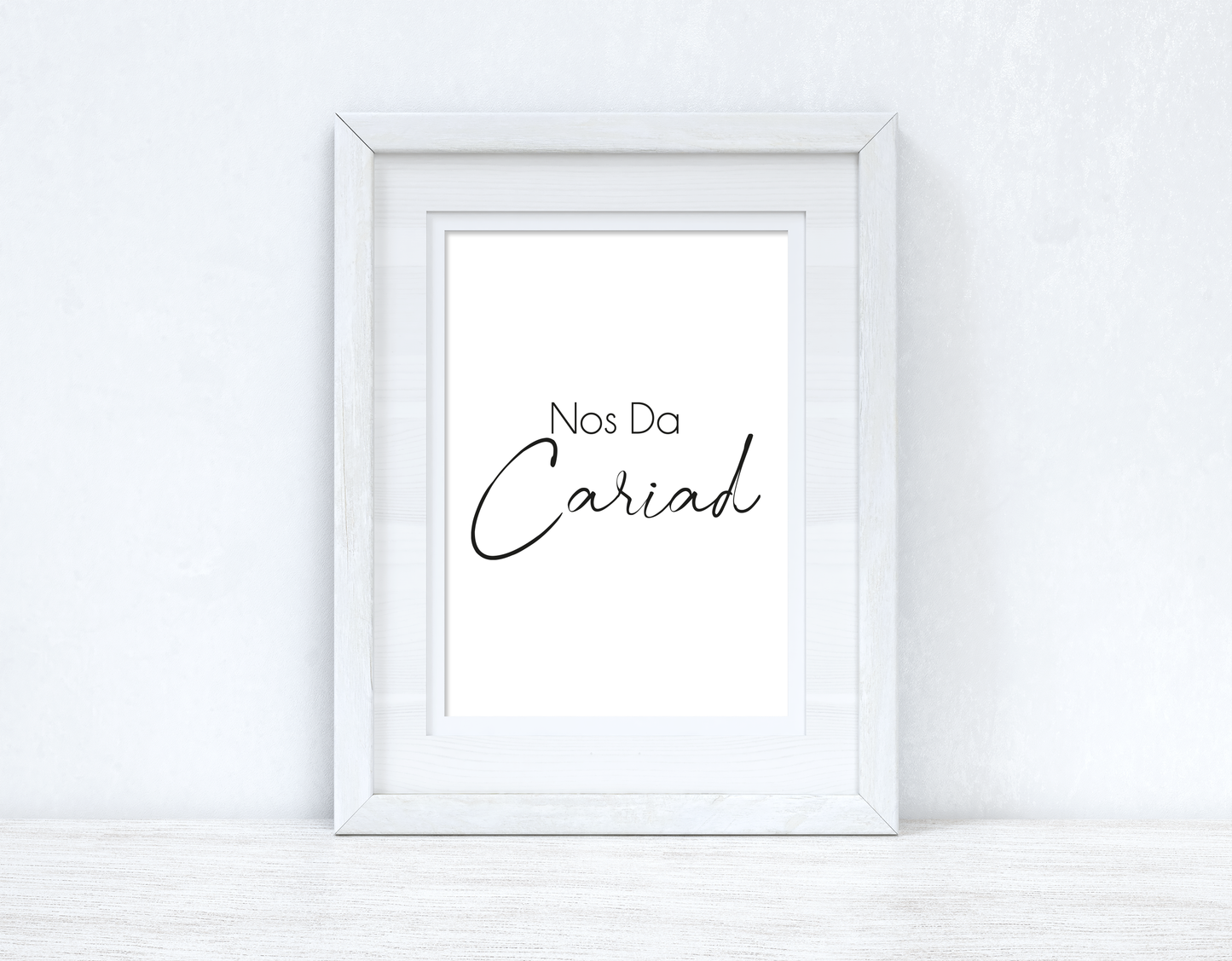 Nos Da Cariad Good Night Love Home Welsh Decor Wall Decor Print