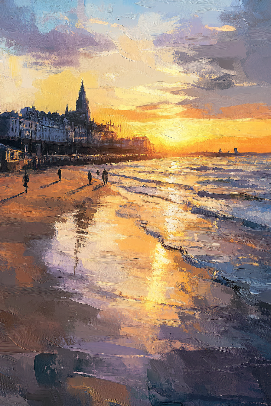 Nostalgic Aberdeen Sunset Canvas