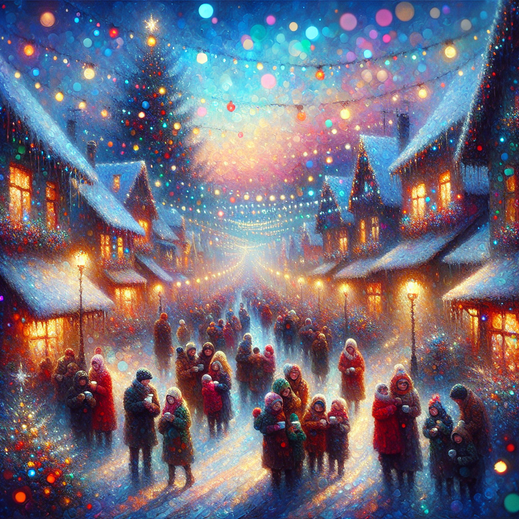 Nostalgic Christmas Village Canvas