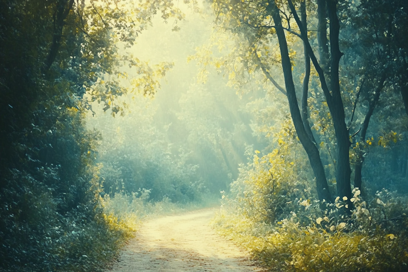 Nostalgic Forest Trail Canvas