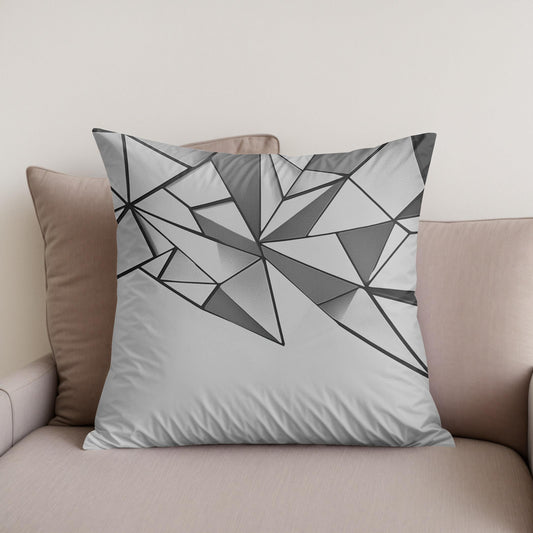 Geometric Elegance Cotton Cushion