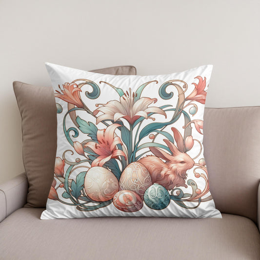 Nouveau Easter Whimsy Cotton Cushion