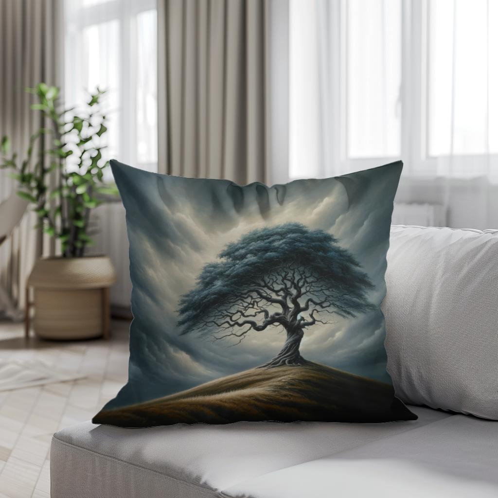 Solitude's Embrace Cotton Cushion