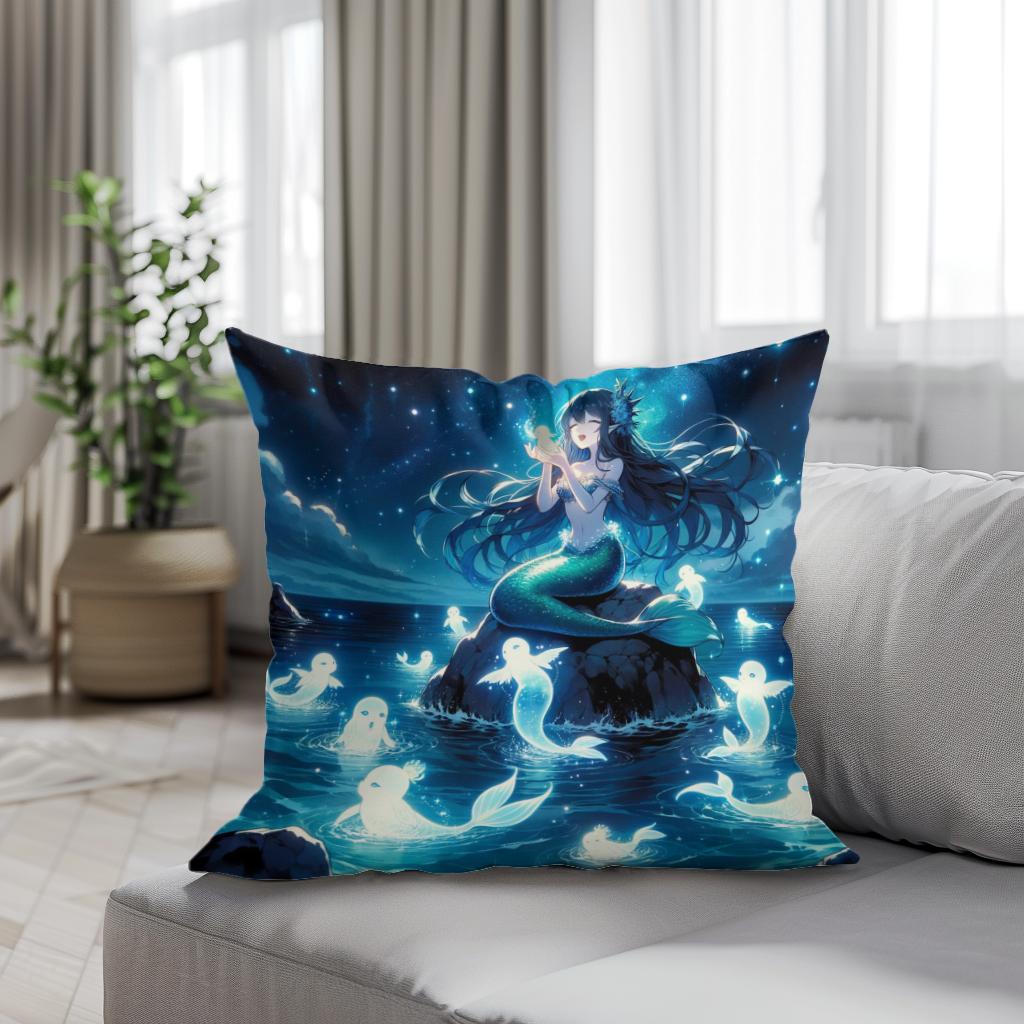 Ocean's Serenade Cotton Cushion
