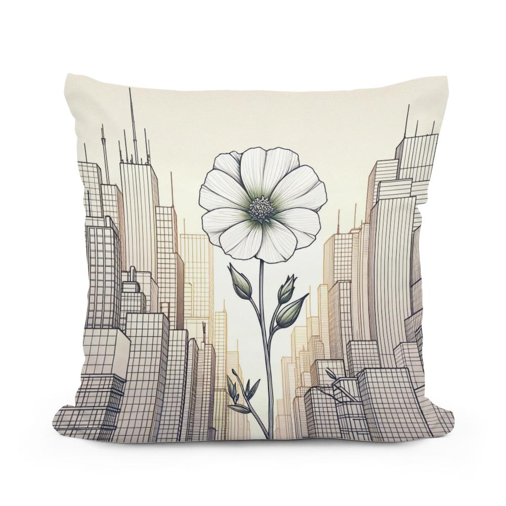 Urban Blossom Cotton Cushion