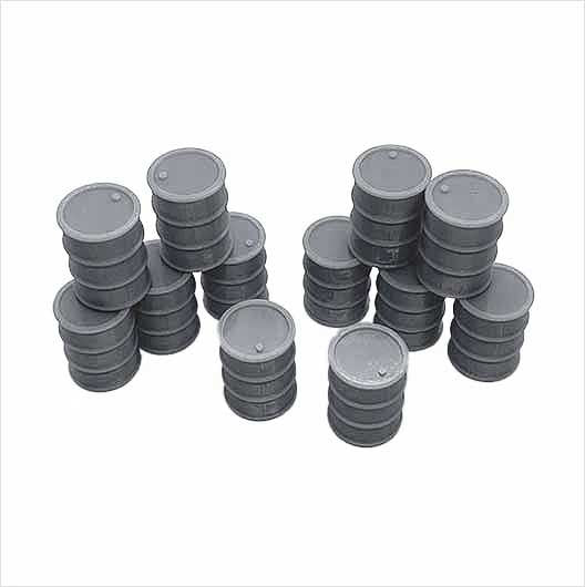 N Scale Ready to Paint 45-Gallon Oil Drum (12 pack)