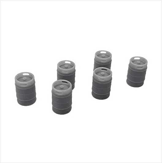 O Scale Ready to Paint Beer Keg (10 pack)