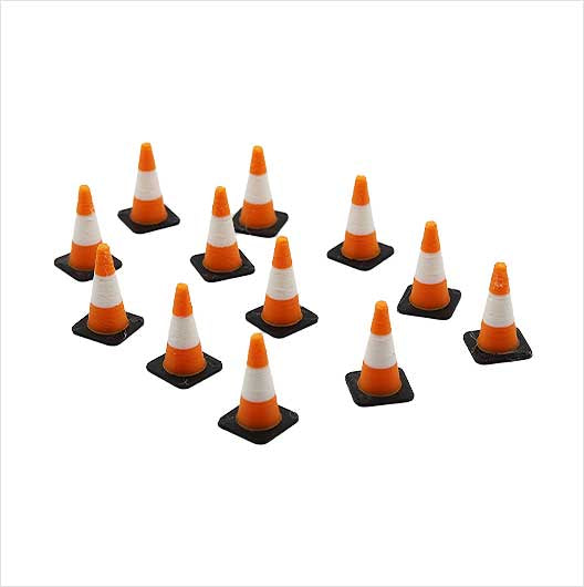 Pre-Coloured Orange and White Traffic Cone