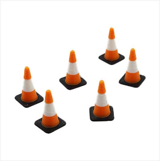 O Scale Pre-Coloured Orange and White Traffic Cone