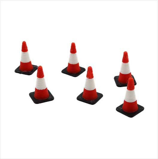 O Scale Pre-Coloured Red and White Traffic Cone