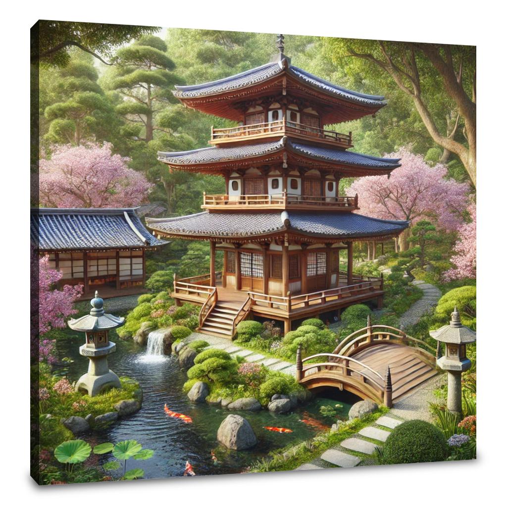 Tranquil Pagoda Canvas