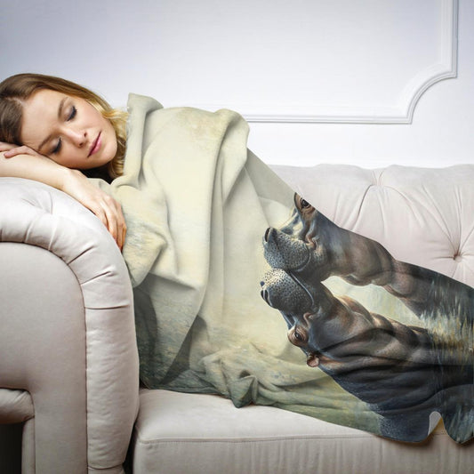 Pastel Hippo Harmony Blanket