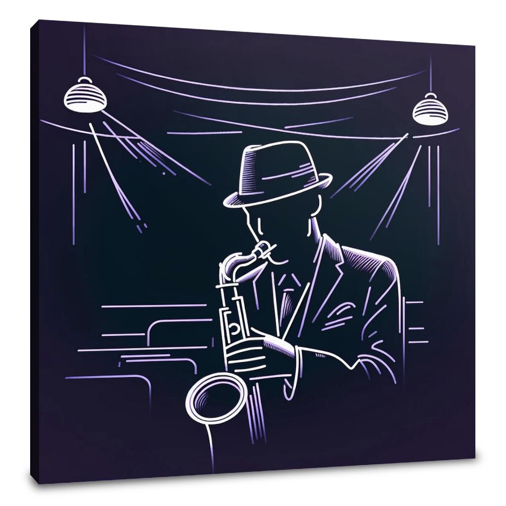 Jazz Night in Muted Shades Canvas