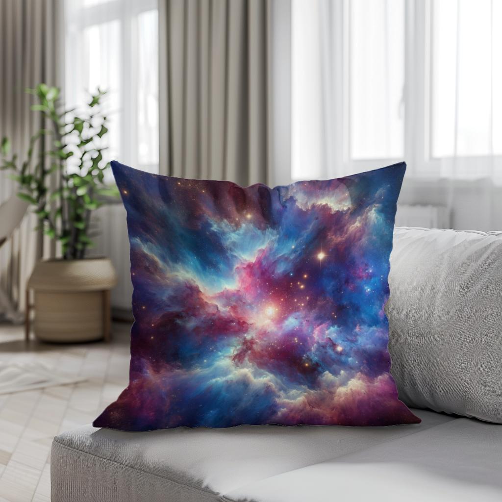 Starry Nebula Artwork Cotton Cushion